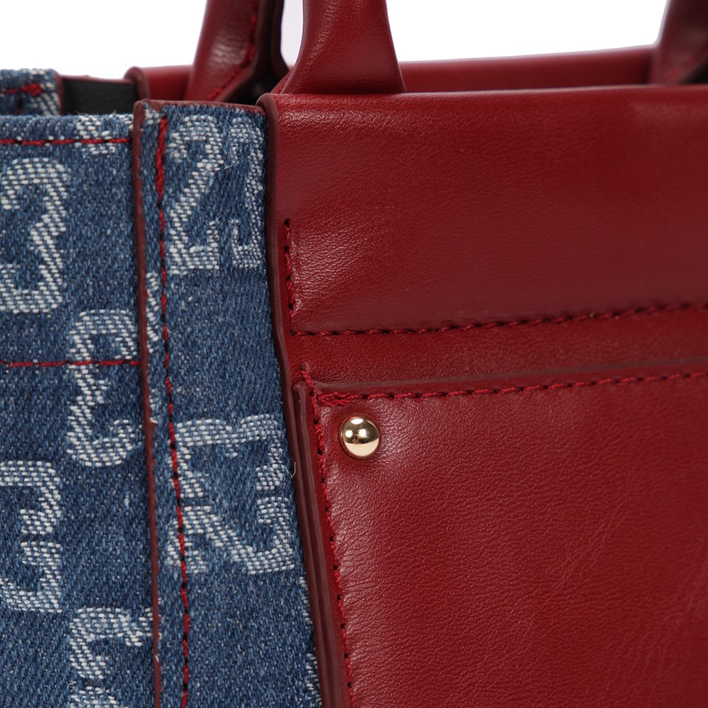 the monogram denim large tote the monogram denim large tote